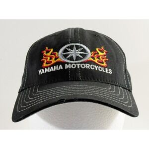 YAMAHA MOTORCYCLES Fitted Hat Cap Black Medium/Large
